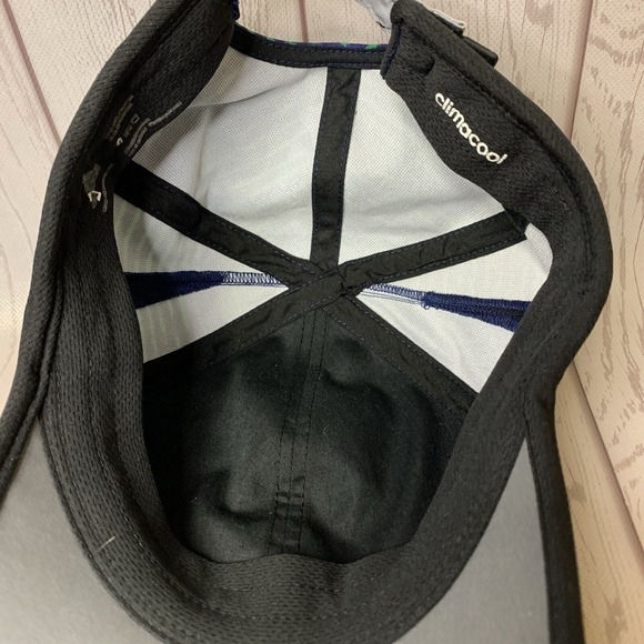 Adidas Running Cap Hat Climacool Blue and Green Adjustable One Size Hook Loop - Picture 7 of 9